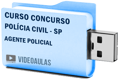 Curso Vídeo Aulas Concurso Polícia Civil – SP – Agente Policial 2018 – Pendrive