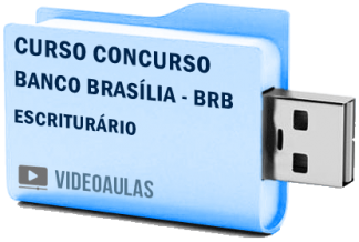 Curso Concurso Banco Brasília BRB – Escriturário Videoaulas Pendrive